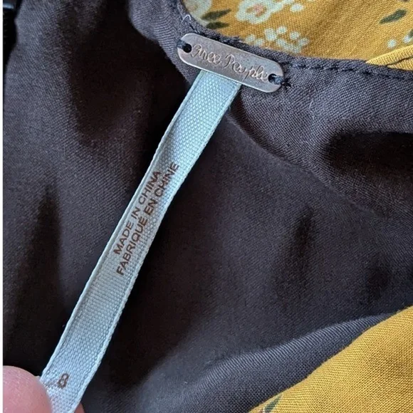 Free People Sunrise Oblivion Maxi Dress Antique Gold Sz 8 - Picture 6 of 11